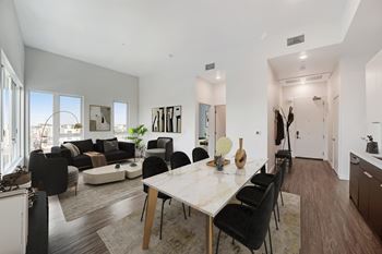 Plank hardwood-style flooring in all living areas